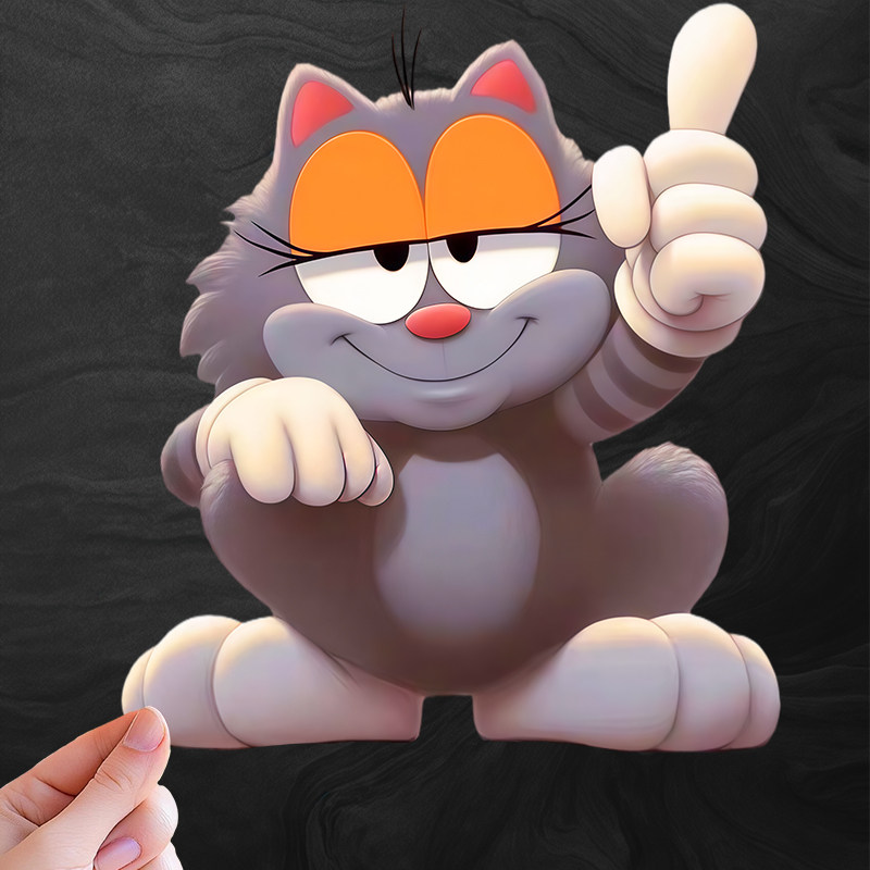 卡通黑色加菲猫汽车装饰贴三角窗贴纸防水可爱动漫车贴创意车身贴,汽车用品/电子/清洗/改装,汽车装饰贴/反光贴,淘宝优惠券,粉丝福利购,淘宝优惠卷