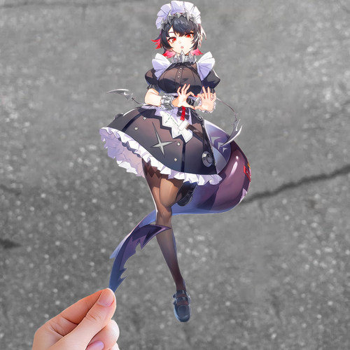 绝区零鲨鱼妹防水汽车三角窗贴