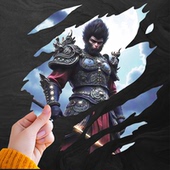 摩托车电动车身车尾装 创意撕裂款 悟空汽车贴纸个性 饰防水贴纸贴画