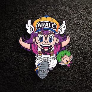 创意阿拉蕾动漫卡通汽车贴纸电动车机车车身划痕遮挡车窗装饰贴画