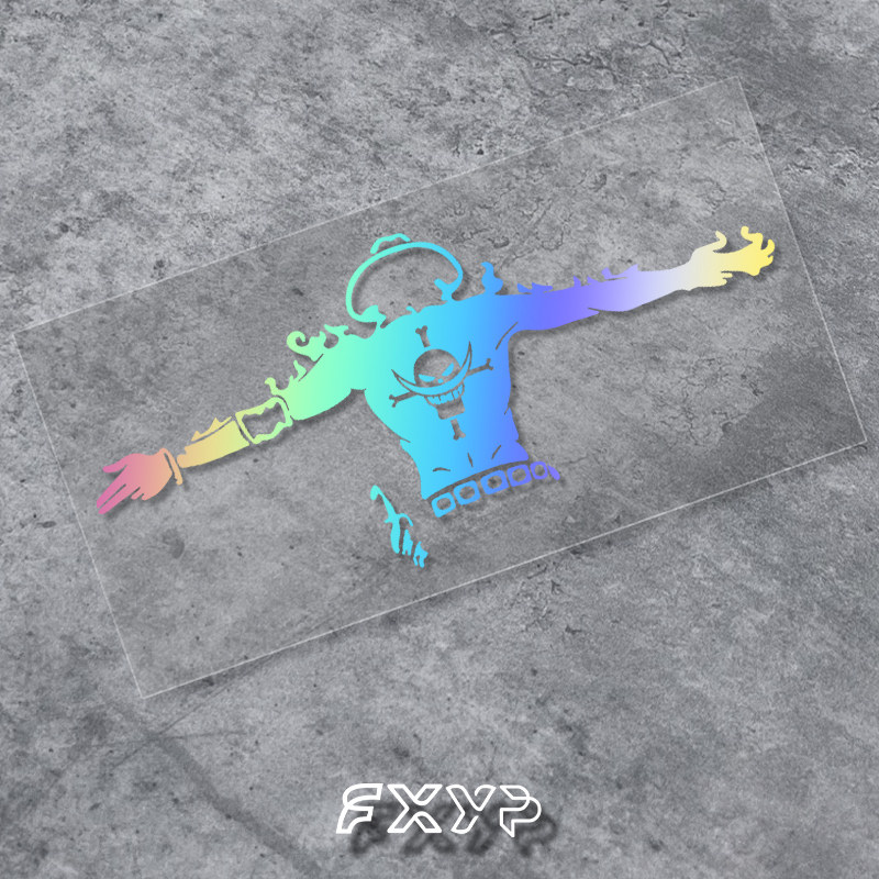 海贼王艾斯动漫周边电动摩托汽车贴纸个性创意电脑机箱贴纸