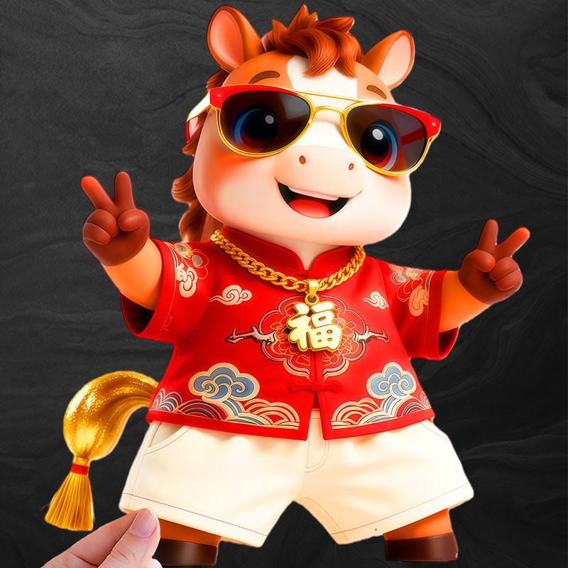 马年春节Q版萌马贴纸汽车装饰贴反光贴中国风创意车身贴新春特辑,汽车用品/电子/清洗/改装,汽车装饰贴/反光贴,淘宝优惠券,粉丝福利购,淘宝优惠卷