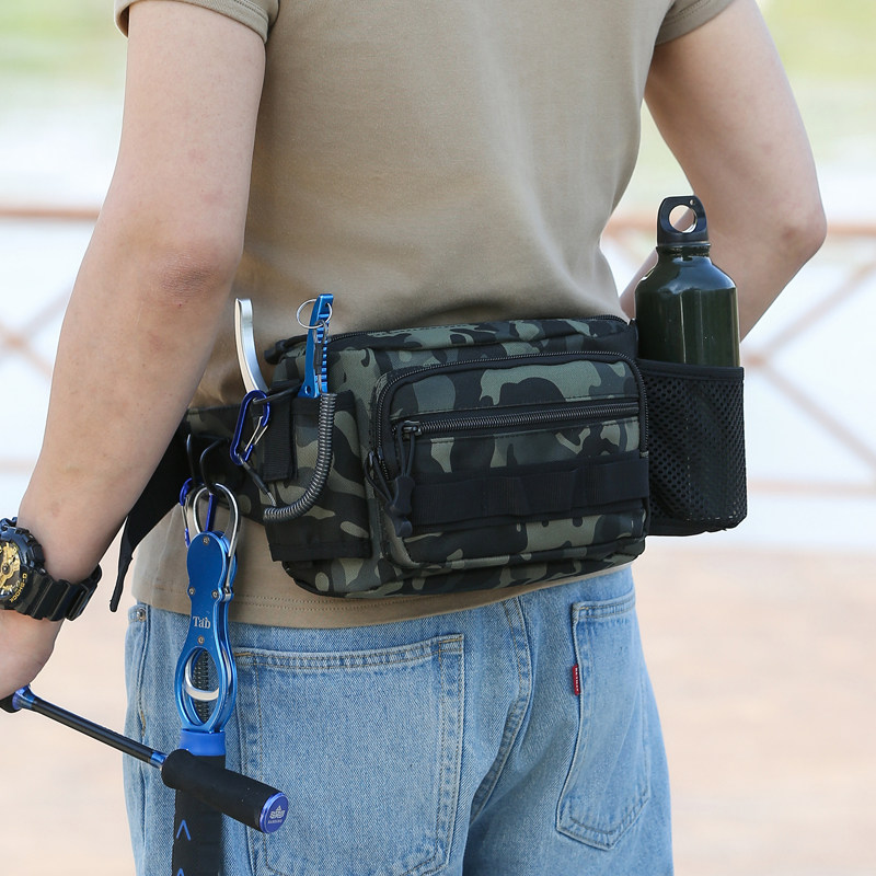 腰包男多功能路亚包迷彩战术耐磨工地户外徒步骑行摩旅迷彩工装包,运动包/户外包/配件,腰包,淘宝优惠券,粉丝福利购,淘宝优惠卷