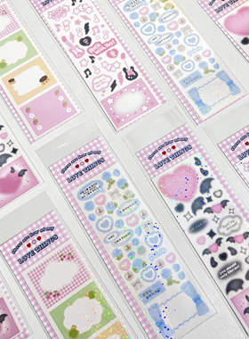 韩国lovethings小恶魔蓝玫瑰音乐吉他闪膜咕卡贴纸ins追星小卡diy