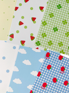 现货 韩国lovethings彩色图案内页便签纸手账本diy装饰替芯便签本