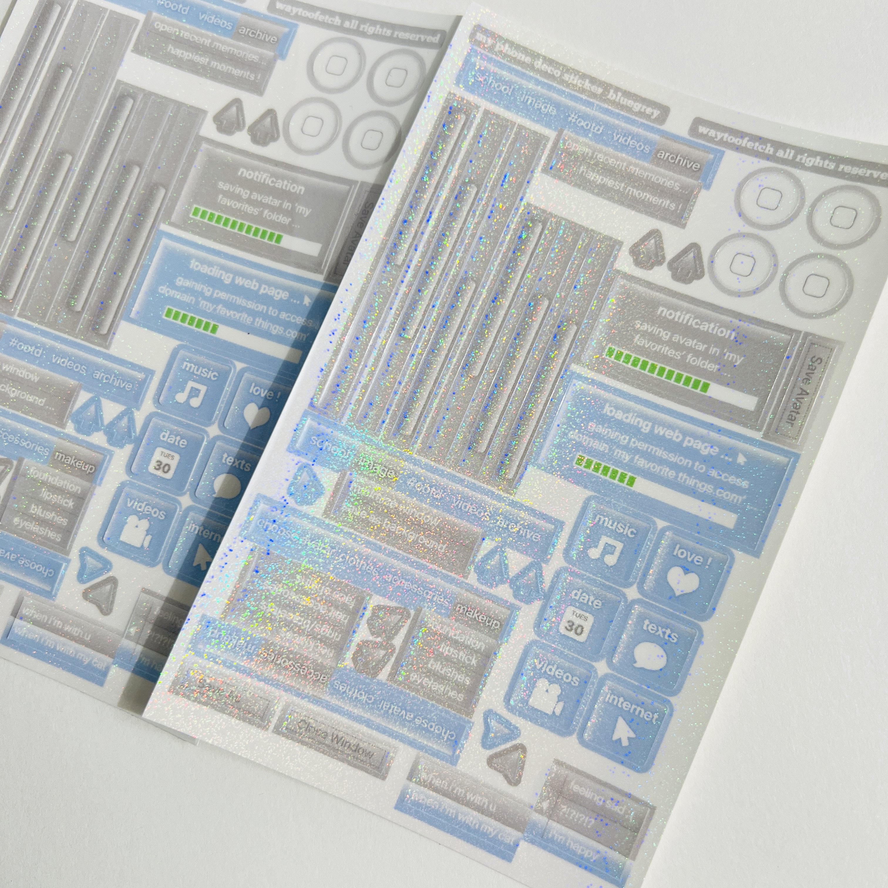 特价清仓韩国正版waytoofetch 蓝色电脑对话框咕卡diy装饰贴纸1张,文具电教/文化用品/商务用品,贴纸/立体贴纸,淘宝优惠券,粉丝福利购,淘宝优惠卷