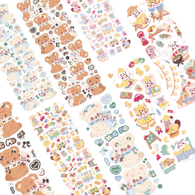 韩国bobobo可爱卡通咕卡贴纸