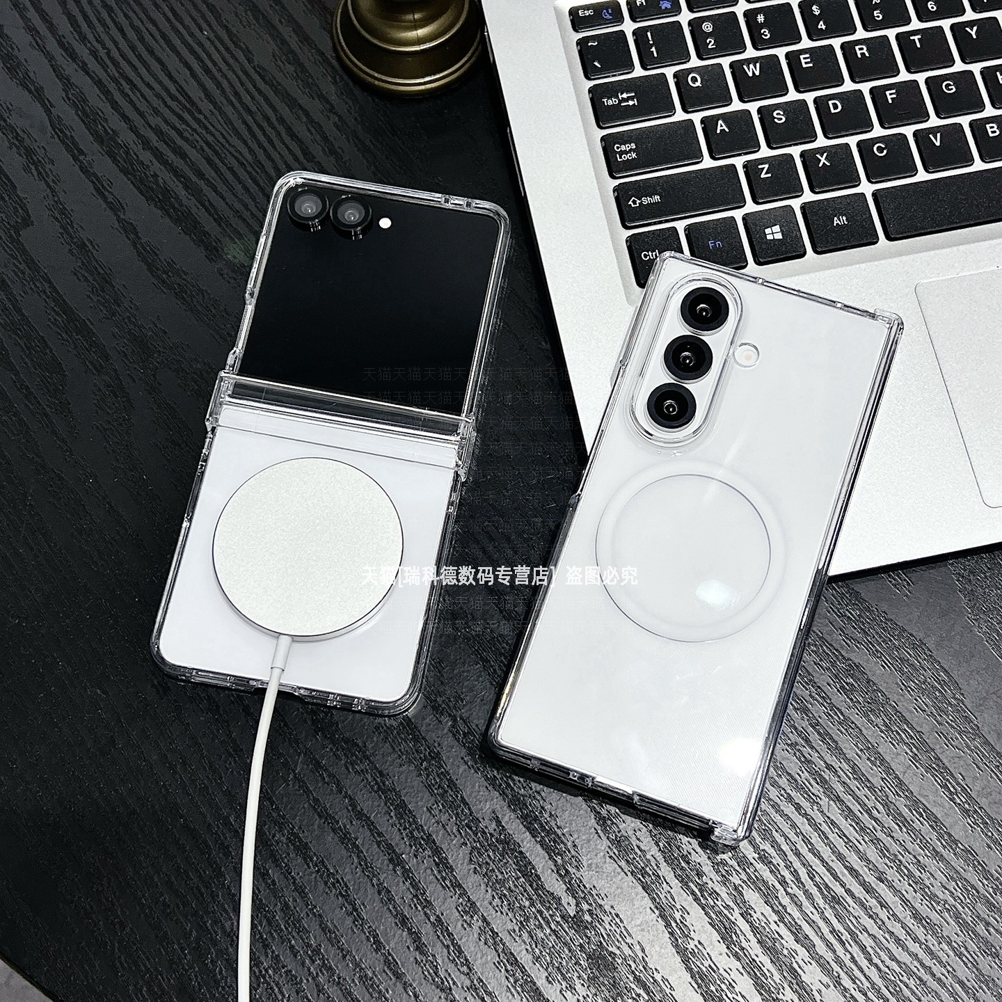 无线磁吸铰链全包透明硬壳
