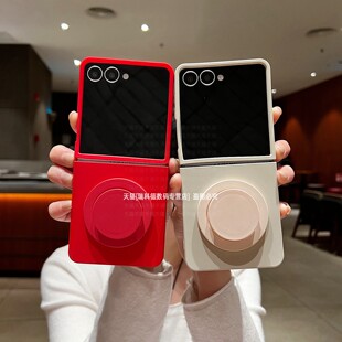 液态硅胶适用三星zflip7fe手机壳带支架flip6磁吸充电Flip5简约纯色ZFlip4高级感filp全包超薄galaxy防摔硬壳