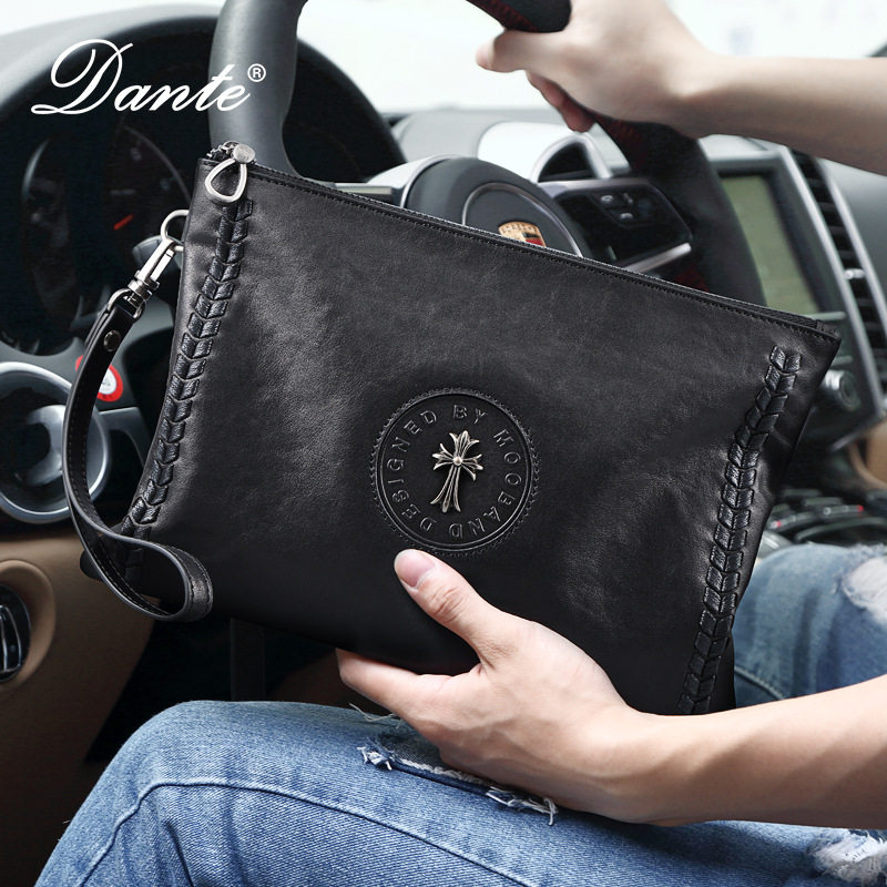 品牌新款男士手拿包真皮商务手包男头层牛皮多功能男包