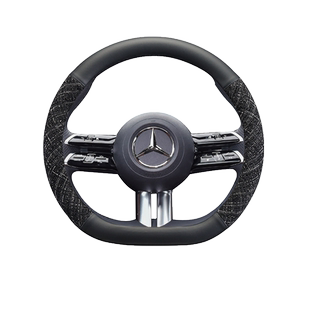 适用奔驰C级c260l方向盘套24款A200l汽车AMG吸汗防滑把套小香风