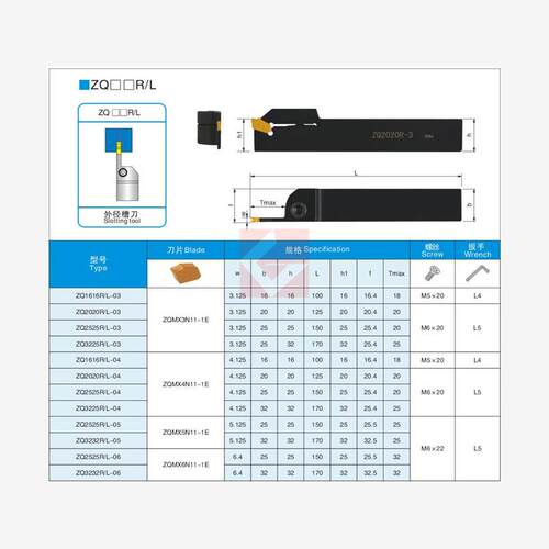 新款单头切槽切断刀杆切槽刀 ZQ1616R/2020R/2525R/3232R-02 现货