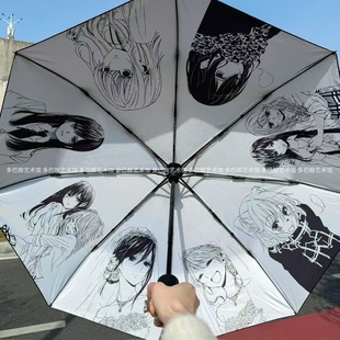 柑橘味香气雨伞芽柚周边防晒伞防紫外线晴雨两用折叠伞长柄伞透明