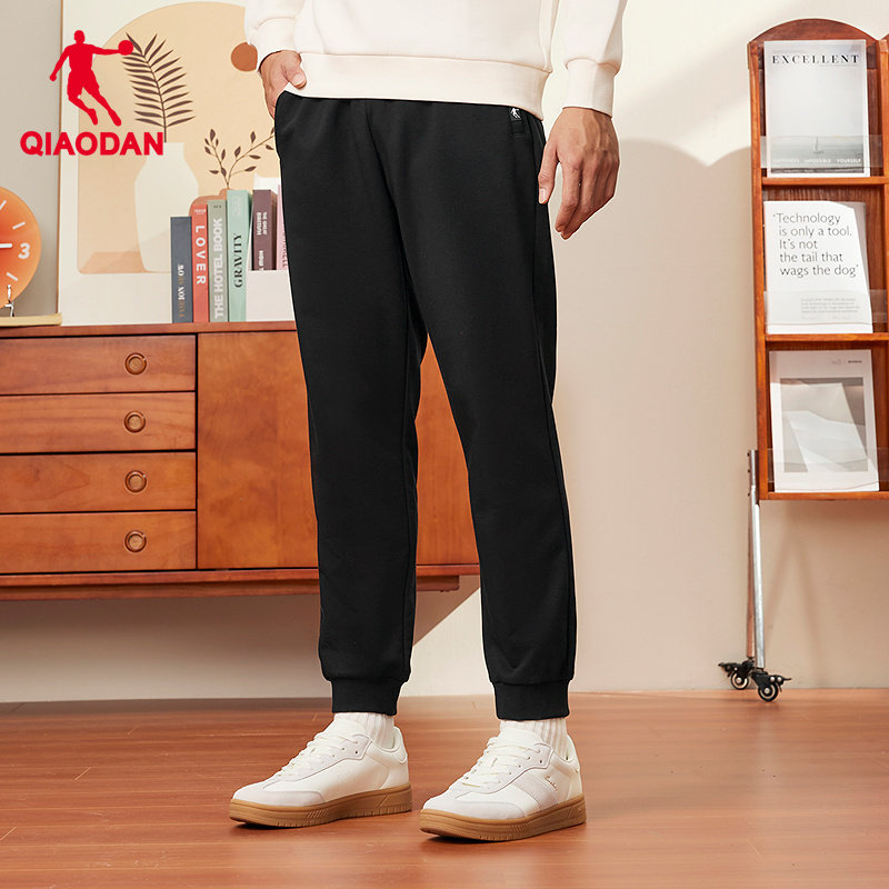 乔丹男士针织运动裤2026秋冬季青少年束脚裤宽松卫裤初中生休闲裤