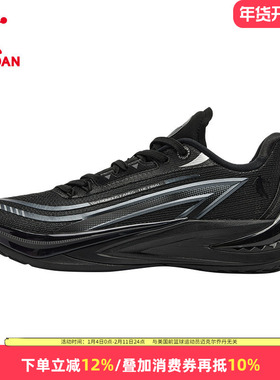 乔丹黑色篮球鞋男士毒牙3V3耐磨实战球鞋2025新款正品体育运动鞋