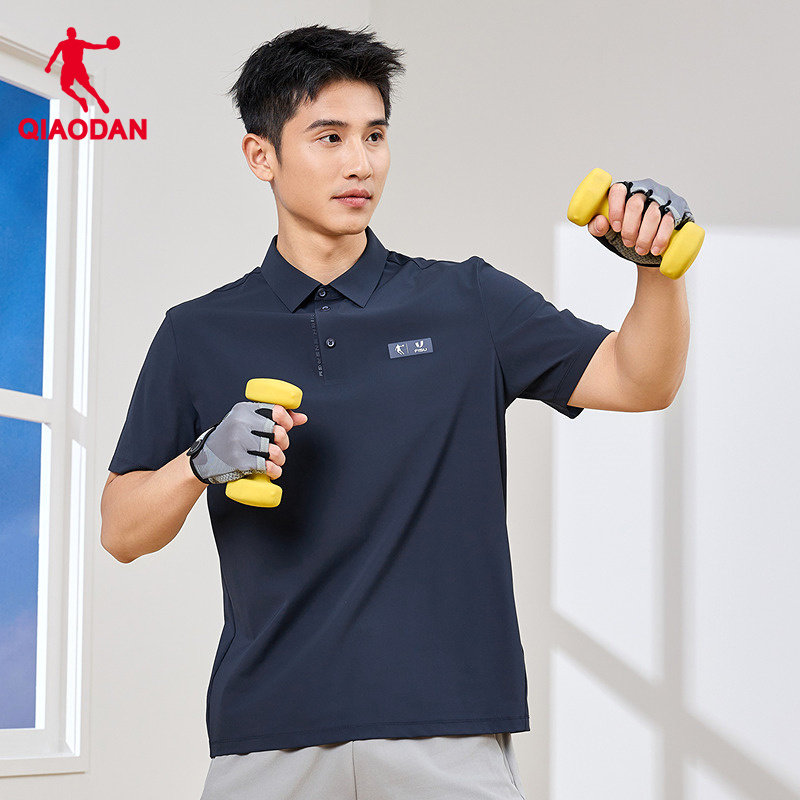 乔丹短袖T恤男士商务休闲Polo衫防晒冰感健身运动服2026新款男装