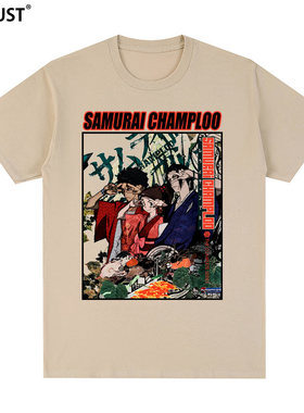 混沌武士Samurai Champloo短袖T恤动漫男女日系街头渡边信一郎Tee