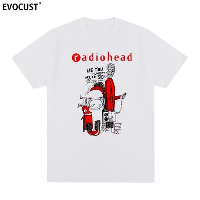 Radiohead短袖T恤电台司令摇滚乐队数码印花复古美式街头男女Tee