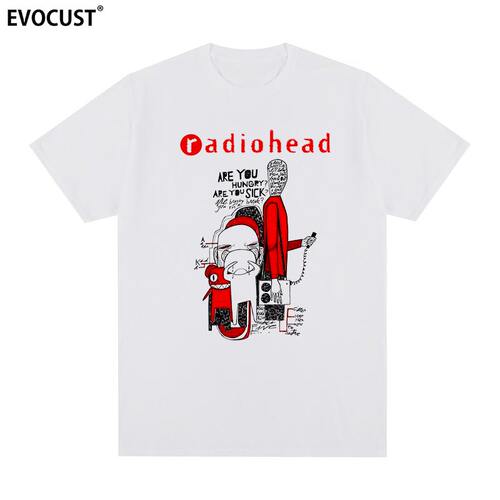 Radiohead短袖T恤电台司令摇滚乐队数码印花复古美式街头男女Tee