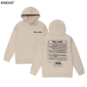 Hey jude帽衫 嗨朱迪Beatles披头士列侬geek复古连帽卫衣男女情侣