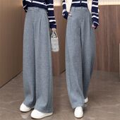 时尚 子 宽松显瘦垂感阔腿拖地香蕉裤 加厚弯刀休闲裤 女2025秋冬新款