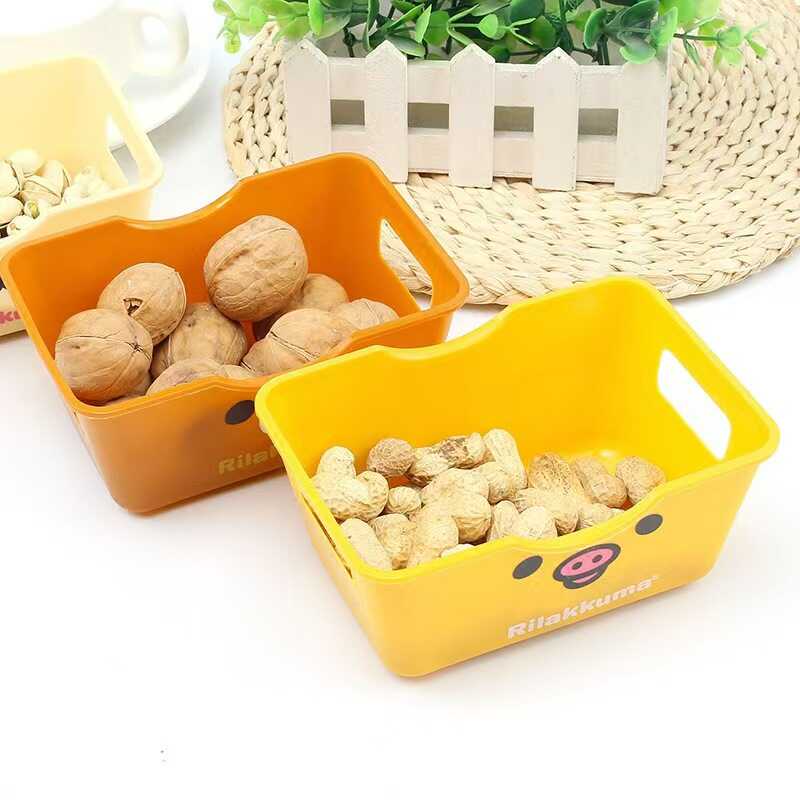 长方形加厚可爱卡通办公室收纳筐