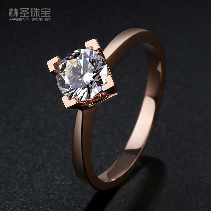 NGTC荧光防伪人造培育钻石戒指