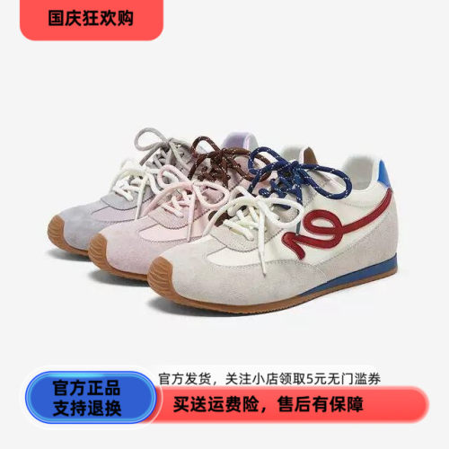百思图2026春季新款时尚复古运动增高女休闲鞋D5078AM6