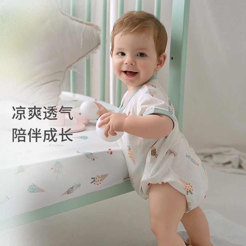 NestDesigns婴儿短袖包屁衣