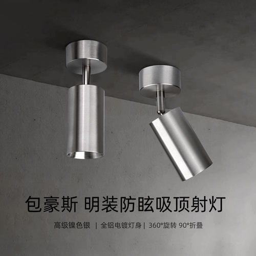 包豪斯明装射灯不锈钢7W10W12W