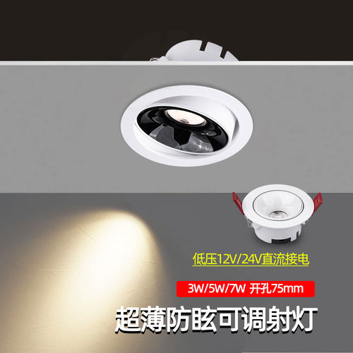 12V/24V超薄防眩可调小射灯