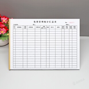 财务会计开票管理统计汇总表台账本定制开票信息记录本票据登记本