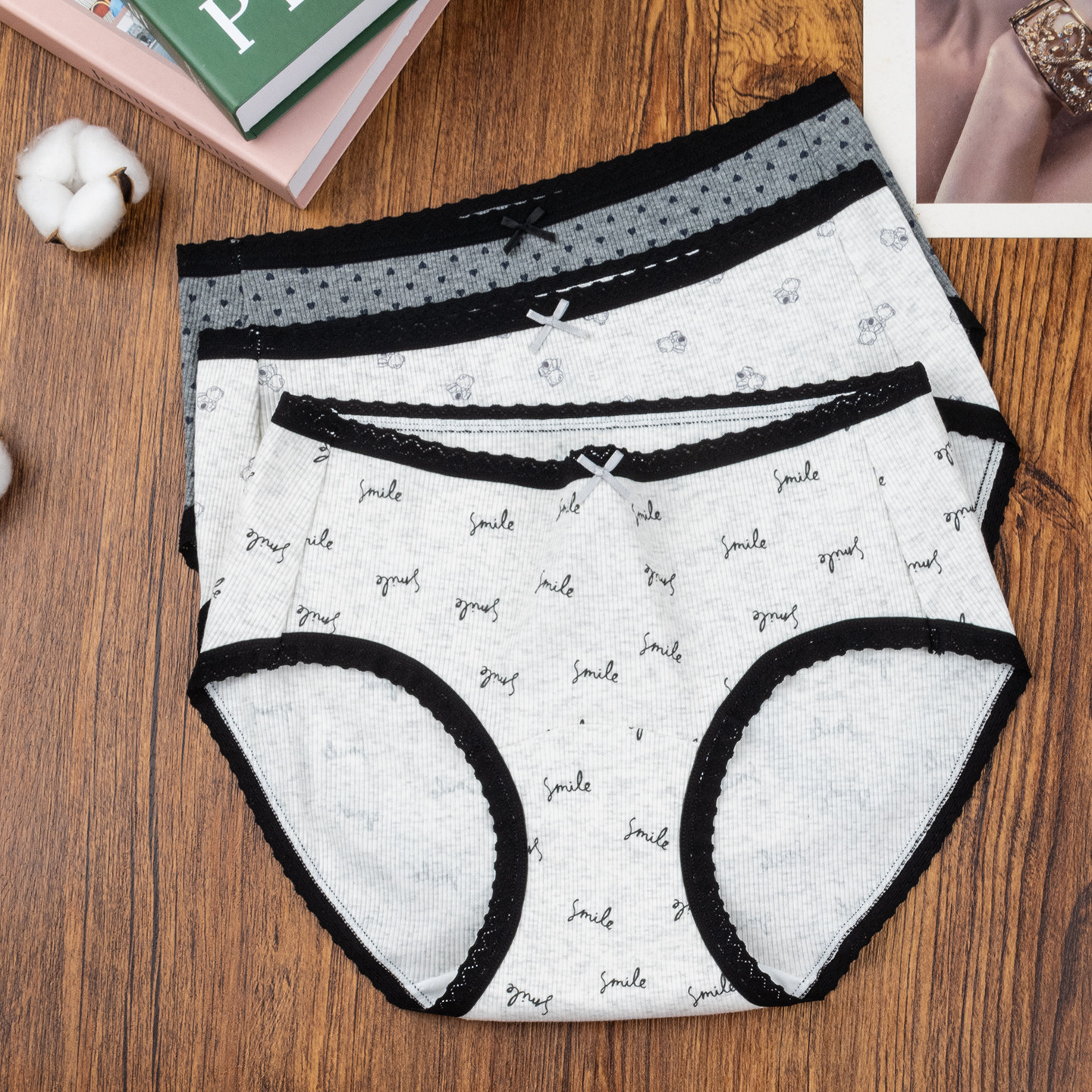 内裤女纯棉裆中腰无尺码灰色系包臀不夹100%全棉裆女士三角短裤,女士内衣/男士内衣/家居服,女三角裤,淘宝优惠券,粉丝福利购,淘宝优惠卷