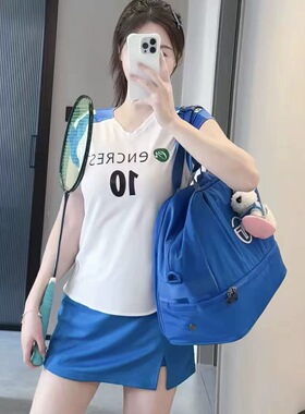 2026新款好看羽毛球服女士大赛训练服速干小飞袖运动短裙包臀裙夏