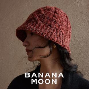 强推复古锁链提花_定制法式羊毛混纺花纱立体有型针织保暖渔夫帽