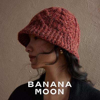 羊毛混纺花纱针织保暖渔夫帽