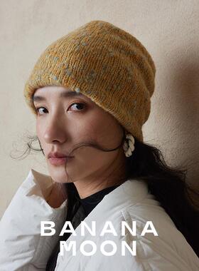 意式老钱范_双层加厚大肚夹花冷帽浣熊绒澳毛混纺轻柔针织套头帽