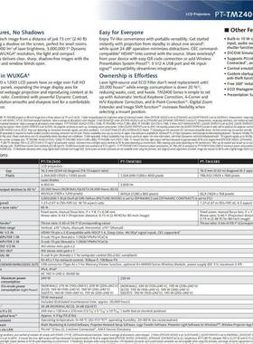 Pan.asonic 松.下PT-TMZ400/TMW380/TMX380/CMZ50Short throw las