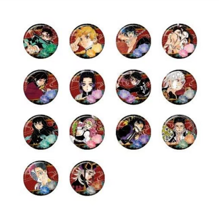 日版谷子 鬼灭之刃周边原画吧唧第三弹 童磨蝴蝶猗窝座义勇香奈乎