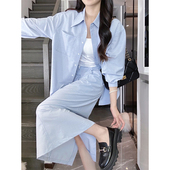 新款 上衣半身裙两件套装 法式 衬衫 女 高级感慵懒风炸街时尚 2025夏季