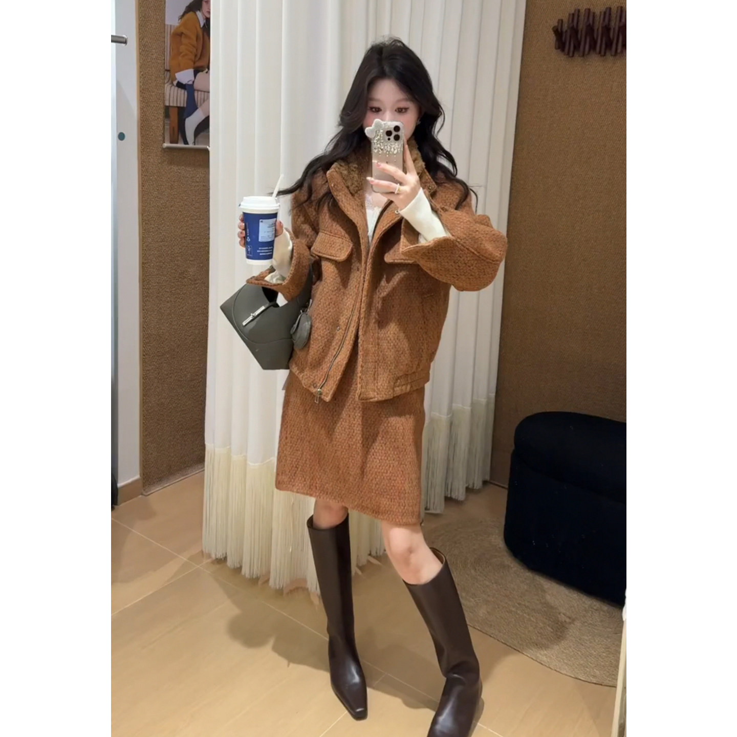 巨好看冬装一整套裙韩系穿搭休闲显瘦高级感羽绒外套两件套小香风,女装/女士精品,时尚套装,淘宝优惠券,粉丝福利购,淘宝优惠卷