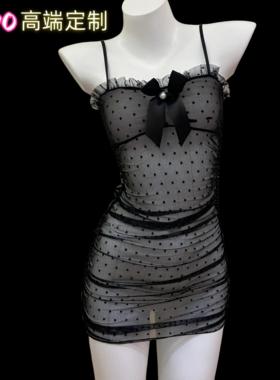 SADO高端定制性感睡衣女款2025新款高级感纯欲风蕾丝吊带睡裙