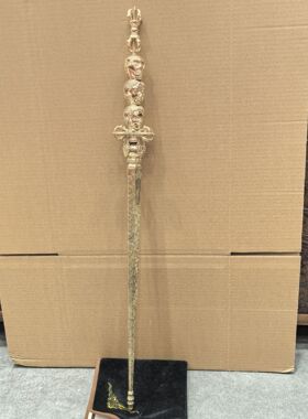 空行母/喀章嘎/空行母法杖/莲花生大师法杖/莲师法杖/法杖/80cm