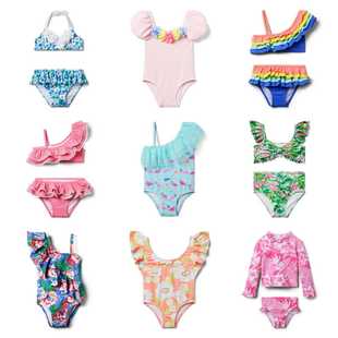 特价 新款现货Janie and jack女童连体分体防晒泳衣