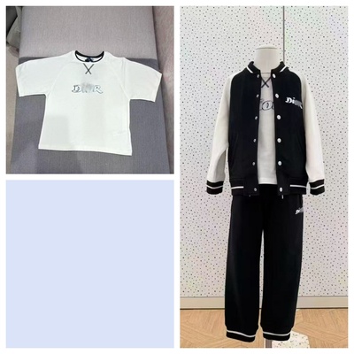 D 26新款 男女童 字母t恤 棒球服外套 卫裤 套装
