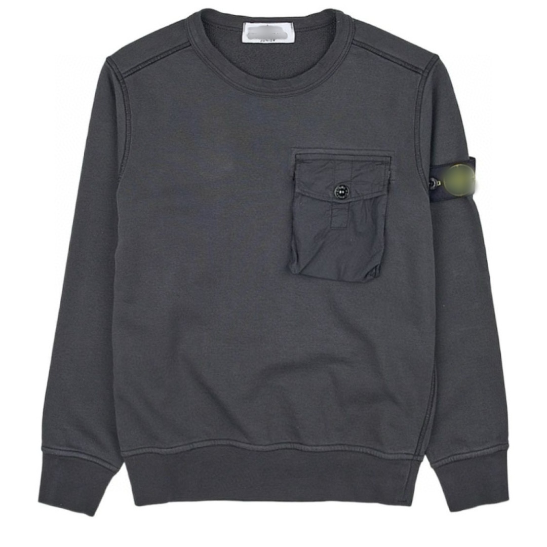 ST 石头 男女童 炭灰色 立体口袋卫衣