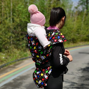 灯芯绒老式婴幼儿背巾传统宝宝背带后背式小娃儿背裙小娃儿背布