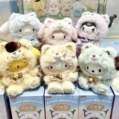现货优品三丽鸥家族岛屿狐潮玩系列搪胶毛绒玩偶盲盒桌面摆件礼物