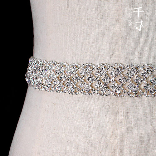 婚纱腰带水钻闪亮晚会派对饰品