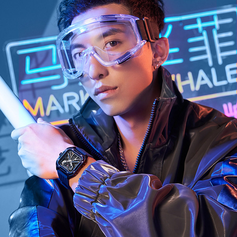 马克华菲Mark Fairwhale品牌手表男机械表镂空时尚陀飞轮爆款名表